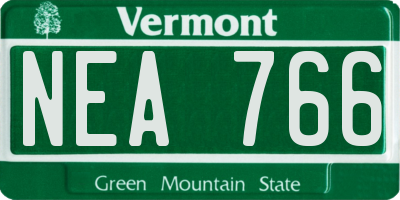 VT license plate NEA766