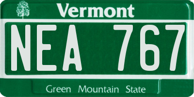 VT license plate NEA767