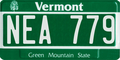 VT license plate NEA779