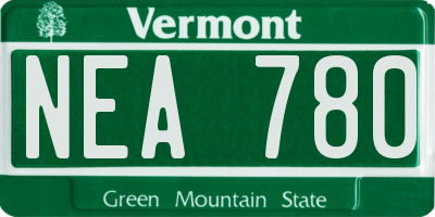 VT license plate NEA780