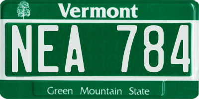 VT license plate NEA784