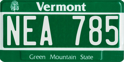 VT license plate NEA785