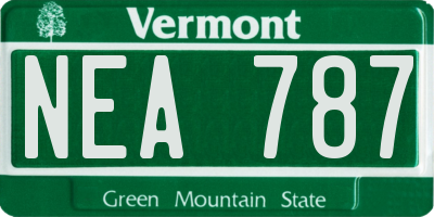 VT license plate NEA787