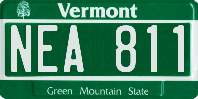 VT license plate NEA811