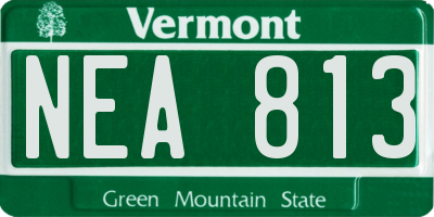 VT license plate NEA813