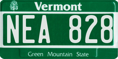 VT license plate NEA828