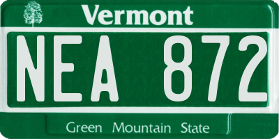 VT license plate NEA872