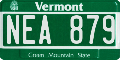 VT license plate NEA879