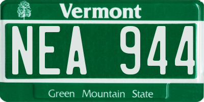 VT license plate NEA944