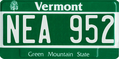VT license plate NEA952