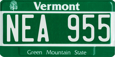 VT license plate NEA955