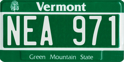 VT license plate NEA971