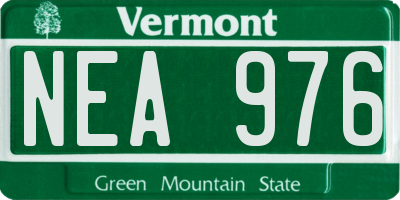 VT license plate NEA976