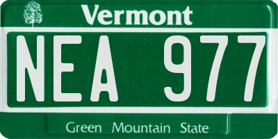 VT license plate NEA977