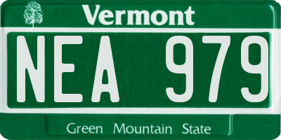 VT license plate NEA979