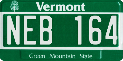 VT license plate NEB164