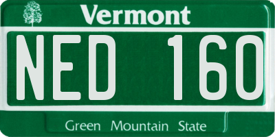 VT license plate NED160