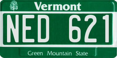 VT license plate NED621
