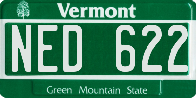 VT license plate NED622