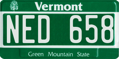 VT license plate NED658