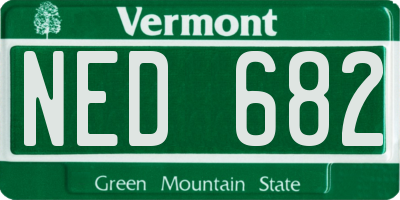 VT license plate NED682