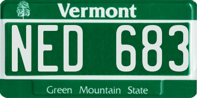 VT license plate NED683