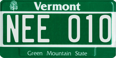 VT license plate NEE010