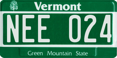 VT license plate NEE024