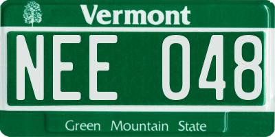 VT license plate NEE048