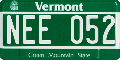 VT license plate NEE052
