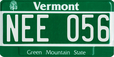 VT license plate NEE056