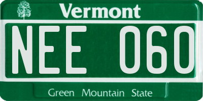 VT license plate NEE060