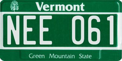 VT license plate NEE061