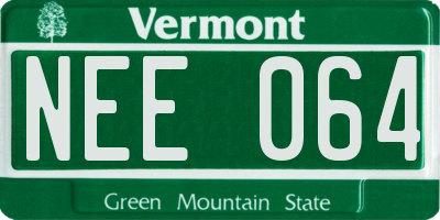 VT license plate NEE064