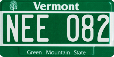 VT license plate NEE082