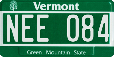 VT license plate NEE084