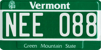 VT license plate NEE088