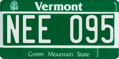 VT license plate NEE095