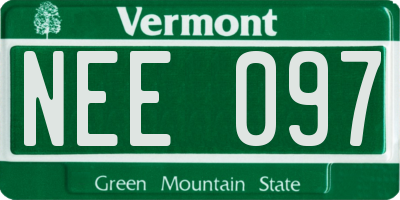 VT license plate NEE097