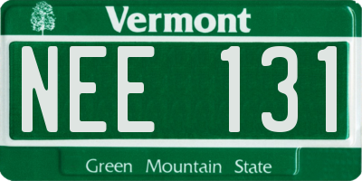 VT license plate NEE131