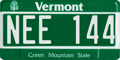 VT license plate NEE144