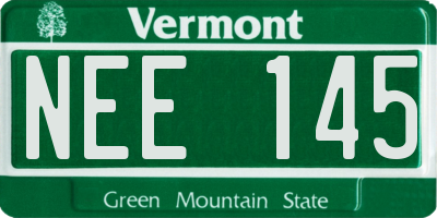 VT license plate NEE145