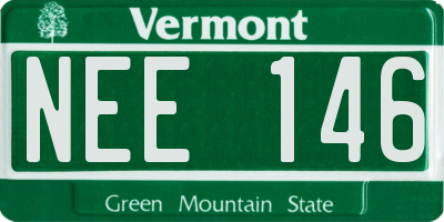 VT license plate NEE146