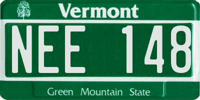 VT license plate NEE148