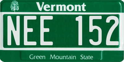 VT license plate NEE152