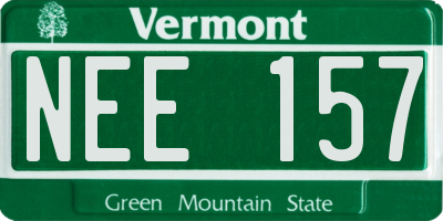 VT license plate NEE157
