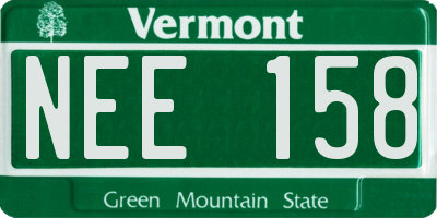 VT license plate NEE158