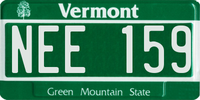VT license plate NEE159