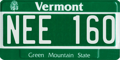 VT license plate NEE160