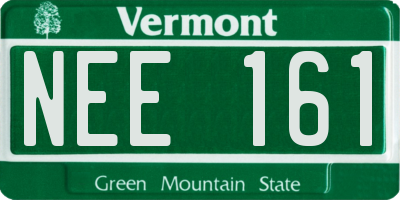 VT license plate NEE161